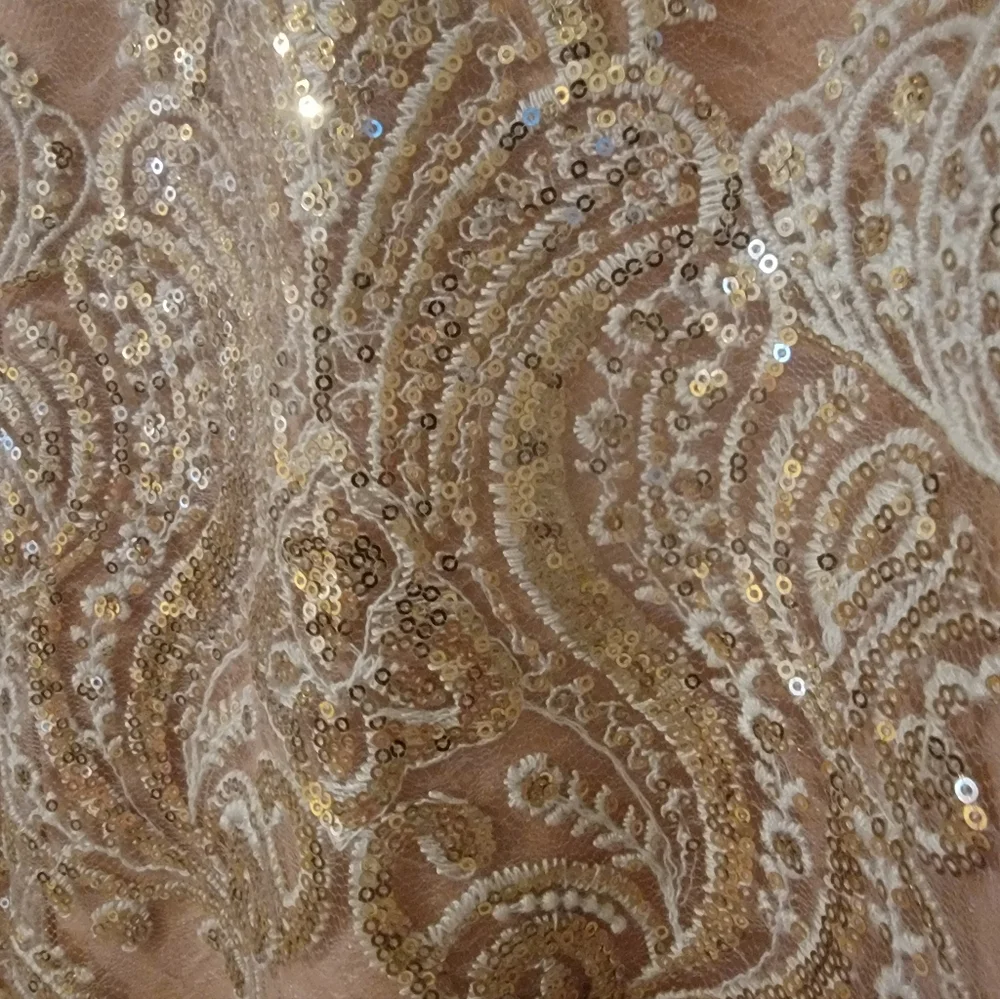 Free People Night Shimmer Dress | Beige | Size 6/8 - Picture 5 of 11